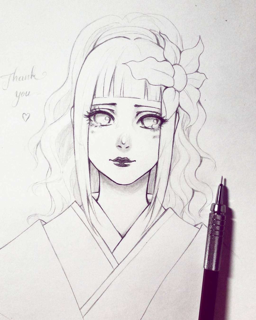 hinata is so cute #sketch #naruto  Naruto sketch drawing, Naruto drawings,  Naruto sketch