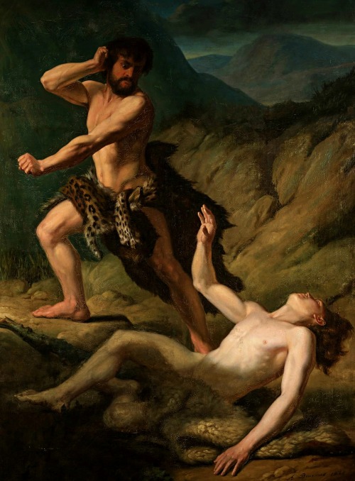 hadrian6:Cain and Abel. 19th.century. The French School. oil/canvas.                                 http://hadrian6.tumblr.com