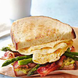 bhgfood:  Avocado and Asparagus Egg Sandwiches: