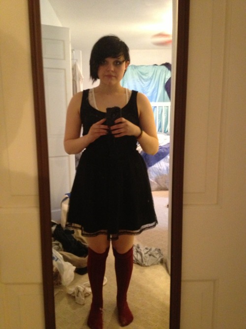 misconstruedwords:  johndaveisthebomb:  I was wearing my pretty new dress today and everything went wrong, one teacher made me go to the principal after ALL my protest bc “my shoulders and bra strap where showing” I got mad and started to cry as I