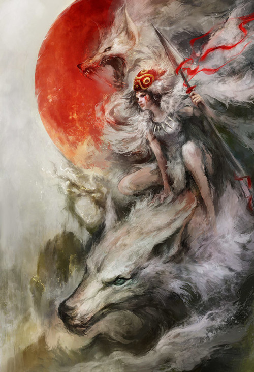 cinemagorgeous:Tribute to Princess Mononoke by Muju.