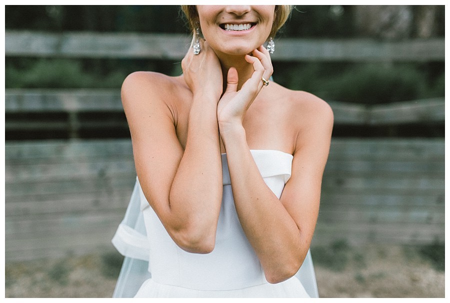 charleston wedding photography and caroline herrera fern dress at huspa plantation