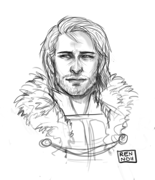 rennoiidraws:how dare bioware give alistair a beard and a long flowing mane HOW DARE