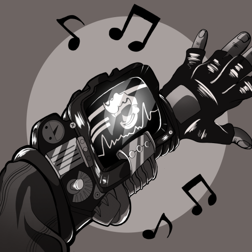 Fallout Inktober Day 4 & 5 - Music & Robots“I love to hear you breathe…”I think I for