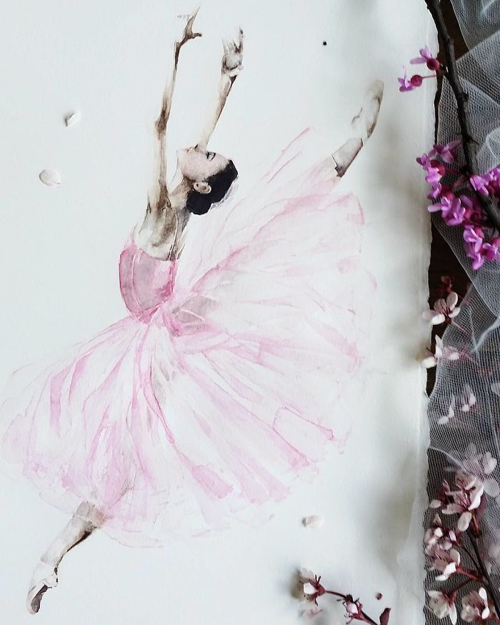 wordsnquotes:  Ballet Watercolor Illustrations by Yulia Shevchenko Russian artist