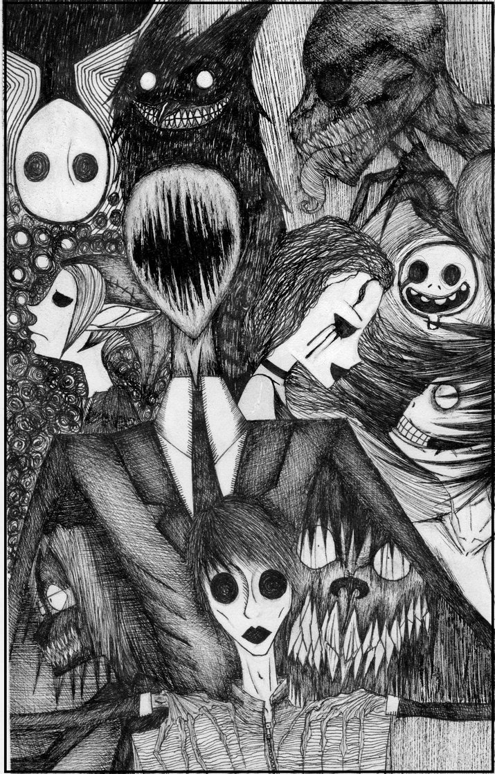 killedtheinnocentpeople:  Creepypasta And Stuff by BeelzyButh. 