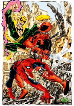 ed-pool:  Iron Fist and Spider-Man Vs Deadpool