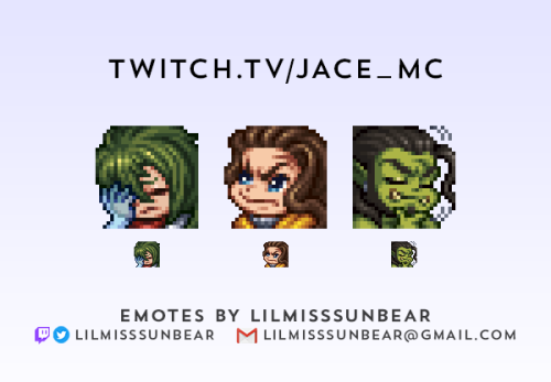 A set of emotes for Jace_M_C,consisting of his DnD characters! ⚔✨✨Commission Info: https://lilmisssu
