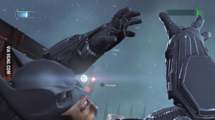 gamemoth:  Batman struggling against nothing