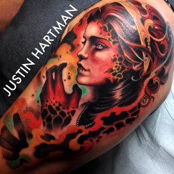 thievinggenius:  Tattoo done by Justin Hartman.