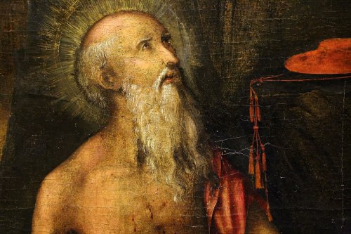 Michele Cavaro - Saint Jerome in Penitence. Detail. 1545 - 1450