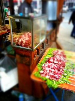 geology-intrusion:  Uighur style Lamb Kebabs! Da Cai Shi, Dalian