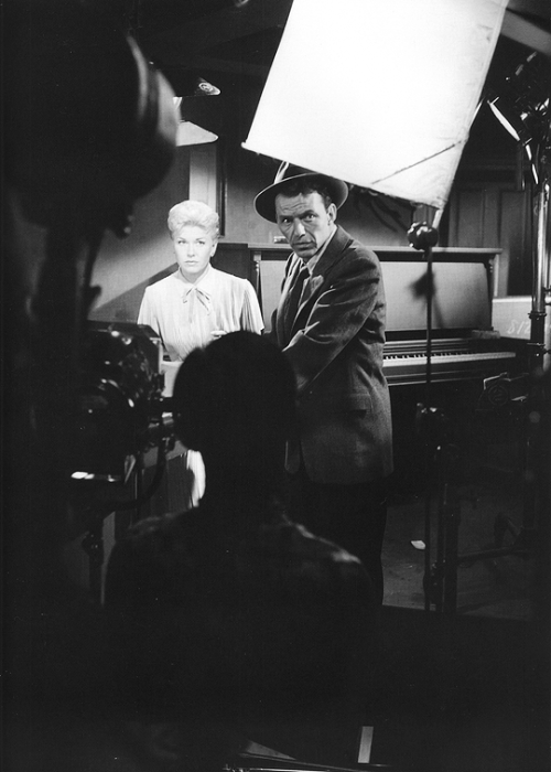 francisalbertsinatra - Frank Sinatra and Doris Day on the set of...