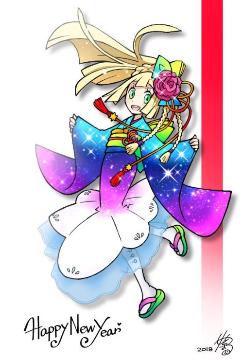 Lillie New Year Artwork Illustration by Himeno Kagemaru