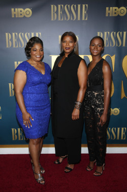 paintmemidnightblue:  fyeahblackactresses:  Mo'Nique, Queen Latifah and Tika Sumpter attend the “Bessie” New York screening at The Museum of Modern Art in New York City.   Beautiful