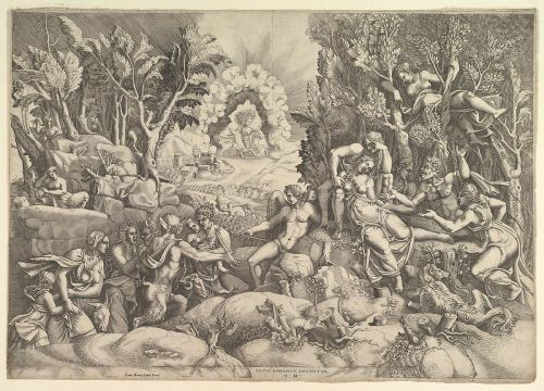 The Death of Procris by Giorgio Ghisi (1540)