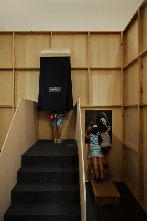 ryanpanos:  Haunted Play House At The MoCA In Tokyo by Torafu Architects via Yatzer This ‘Haunted House’ is not like any you will have seen before and comes in the form of a spooky gallery of paintings that at first seem ordinary but soon turn out