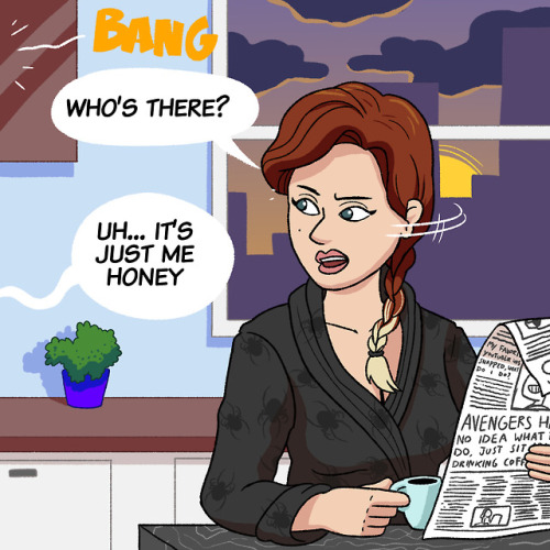 thanos preparing for endgame episode 6: black widow  Newspapers are a hidden-detail-heaven.