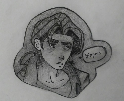 guardianofgay:  For @wuffen ! Congratulations on Top Surgery! I’m going to make Silver later but wanted to make you a drawing of Jim for now :)  hahaha jim’s enthusiasm is touching :D  thank you i love this <3