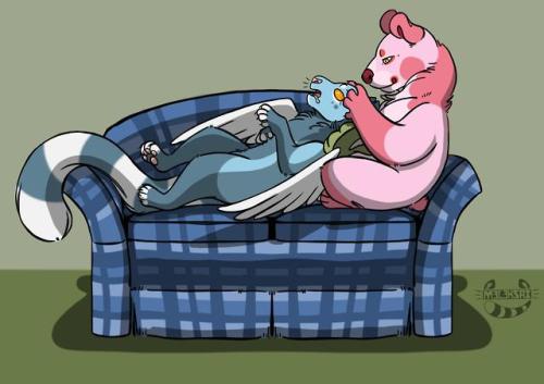 Couch Cuddles Redraw.jan 2018 Vs July 2019