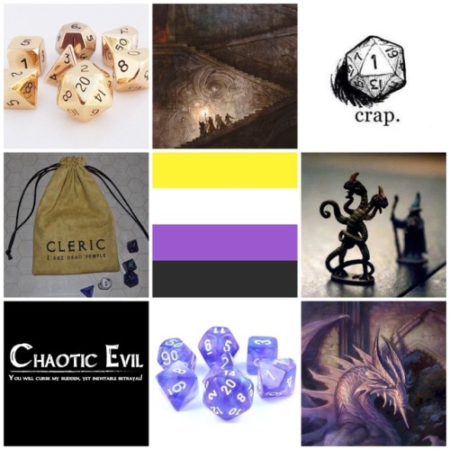 Nonbinary Dungeons and Dragons Moodboard for Anonymous