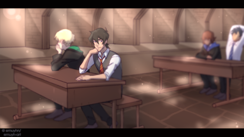 emuyh-art - @ephemelody wrote a mix of @sbrsk‘s Hogwarts au and...