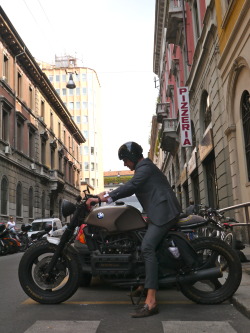 neoretrostreetstyle:  Italian style, Milan! Tassel loafer x BMW! 