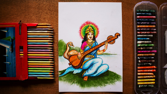 simple drawing of saraswati | Explore Tumblr Posts and Blogs | Tumpik