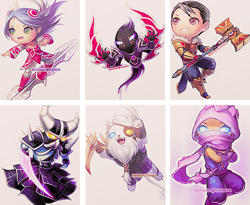 riot-league:  Some League of Legends champions on chibi way by http://justduet.tumblr.com