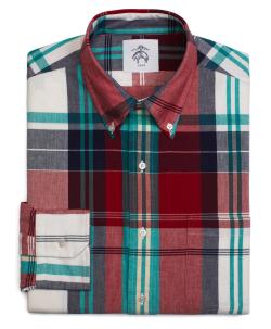 lots-of-plaiditude:  LARGE MADRAS BUTTON-DOWN