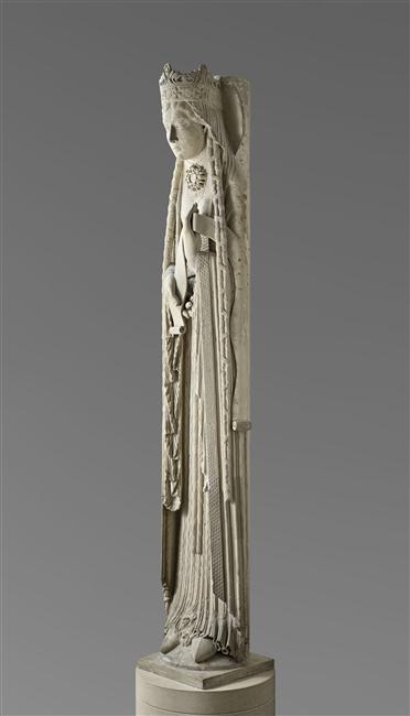 Statue of the Queen of Sheba (previously identified with Saint Clotilde, Queen of the Franks), 12th 