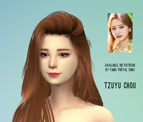 Sims 4 CAS: TWICE Tzuyu Chou (저우쯔위)Click on the picture for download on Patreon