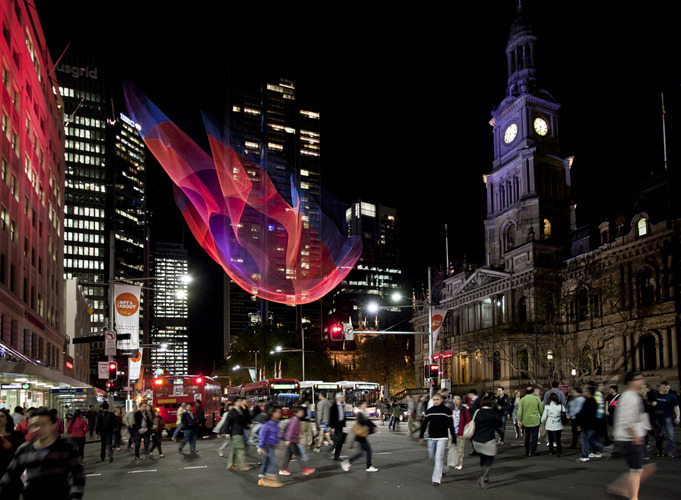 archiemcphee:  American artist Janet Echelman creates marvelous suspended sculptures