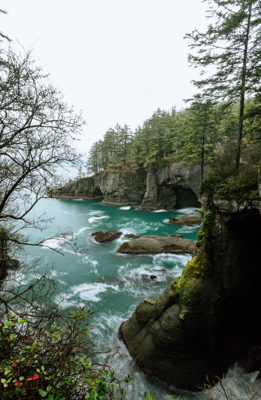 Sea Waves And Caves