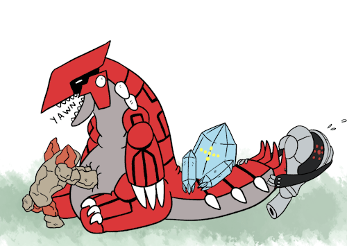 taplaos: How else do you think Groudon got stuck on that dinky land? (´⊙ω⊙`)