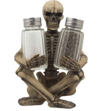 caitlynhetillica:   Skeleton Toilet Paper Holder Skeleton Salt & Pepper Shaker Ice Skull Molds Skull Egg Mold Skull Baking Cups Skull Tea Infuser Gingerdead Man Cookie 