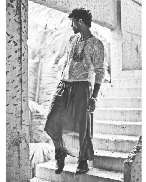men should wear skirts!Throwback to experimental times. Shot by Omkar Chitnis, styled by Indrakshi R