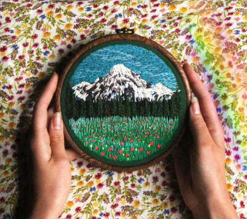 sosuperawesome:Embroidery Hoops by Jūra Gric on EtsySee our ‘embroidery’ tag Follow So Super Awesome