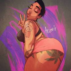 axart:  @cheniciawhyyte cartoonized #axcomix #thicktoons #inkedgirls