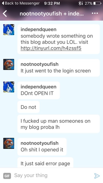 harvest-moon-mystic:  venneccablind:  nootnootyoufish:  YO PSA!!! If you get a link like this from one of your tumblr buddies, DON’T OPEN IT!!! IT’S NOT THEM THAT SENT IT!!!! IT’LL FUCK UP YOUR TUMBLR AND SEND THE LINK TO OTHERS ON YOUR ACCOUNT.