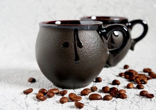 Black Coffee Mugs //CeramaStudio