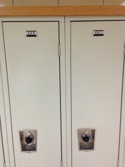 vancomevangogh:  So I go to a catholic school   Your locker might say it&rsquo;s locker #667, but we all know which locker it really is&hellip;