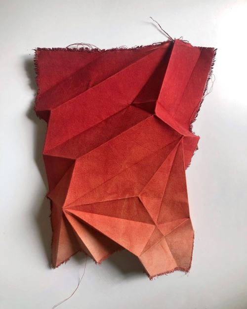 A Woman’s Head and Shoulder, 2020| Madder, Cotton, Paper, Tyvek, Brass & Nylon  #woman #blood #t