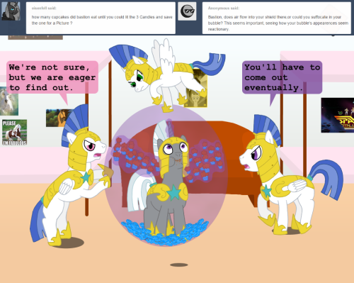 ask-four-inept-guardponies:  Bastion is simply trying to maintain a proper unicorn/pegasus weight ratio.  xD