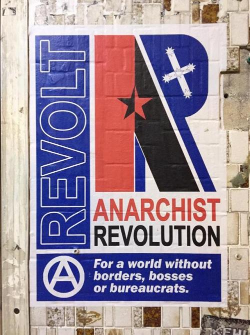 Some of the many anarchist posters seen around Sydney