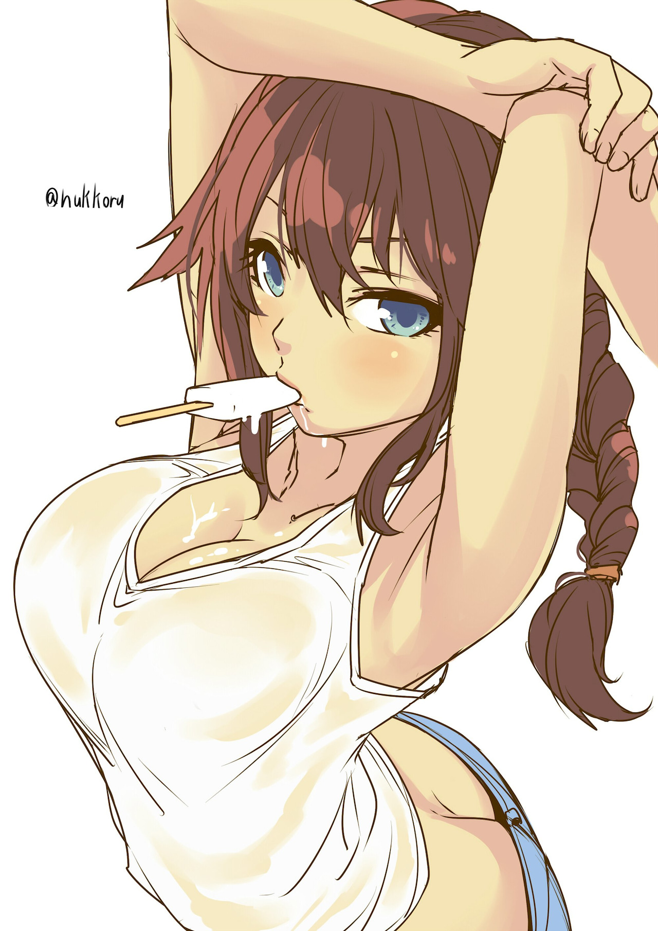 lewdkancollegirls:  夜勤なのでフライングすみません　腋のしろ　