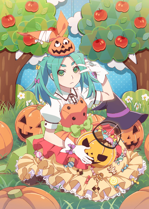 freusan: Ononoki and Nadeko’s Halloween outfits from Monogatari Puc Puc!I actually had to extr