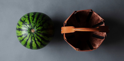 itscolossal:Tote Around Exactly One Watermelon in This Elegant, Leather Bag