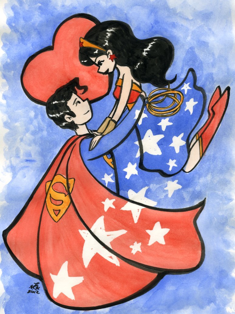 hellyeahsupermanandwonderwoman:  Happy Valentine’s Day, Everyone!