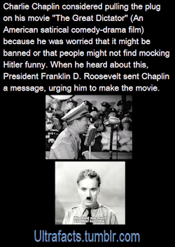 ultrafacts:  It was a huge success. The Great Dictator was the first Hollywood movie to condemn Hitler and made him look like a fool. Hitler banned The Great Dictator in Germany and all countries run by the Nazis.However, years after it was released,